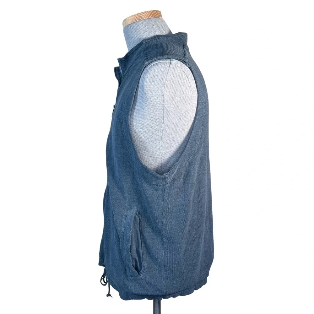 The Territory Ahead Men’s Cotton Double Layered Charcoal Gray Zip Front Vest L